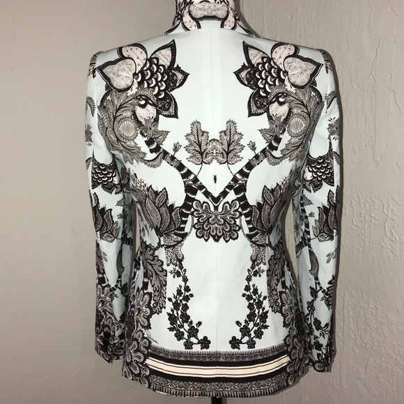 Roberto Cavalli Contrast Floral Print Blazer Sz. 42 - Picture 9 of 12